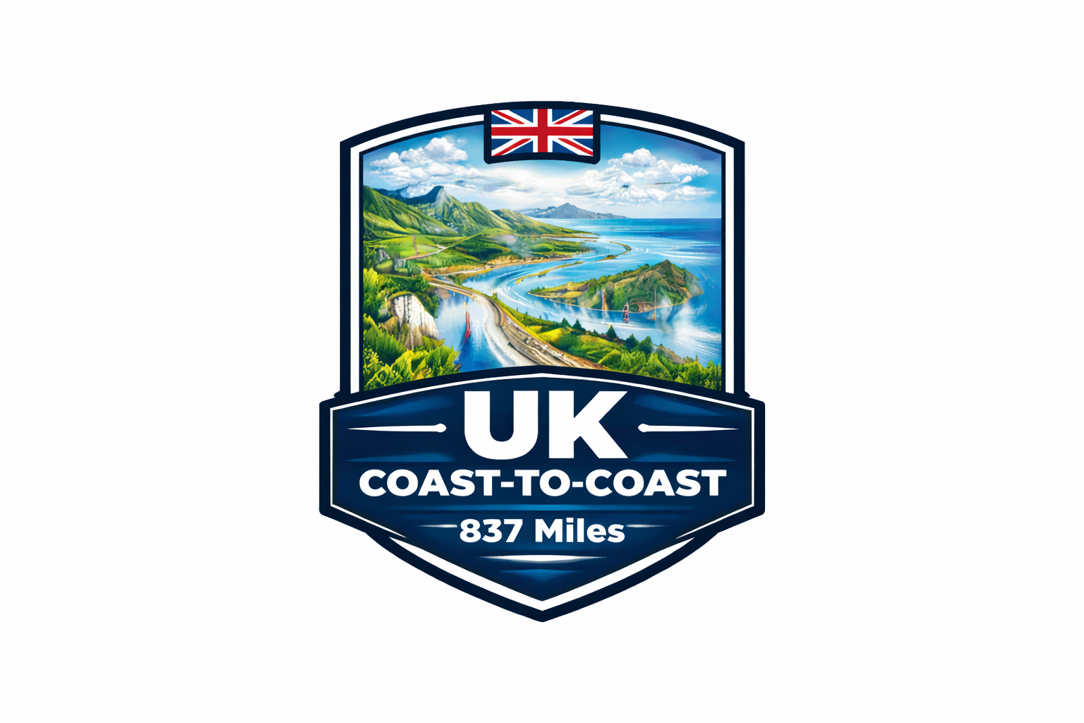 UK coastline and countryside landscape