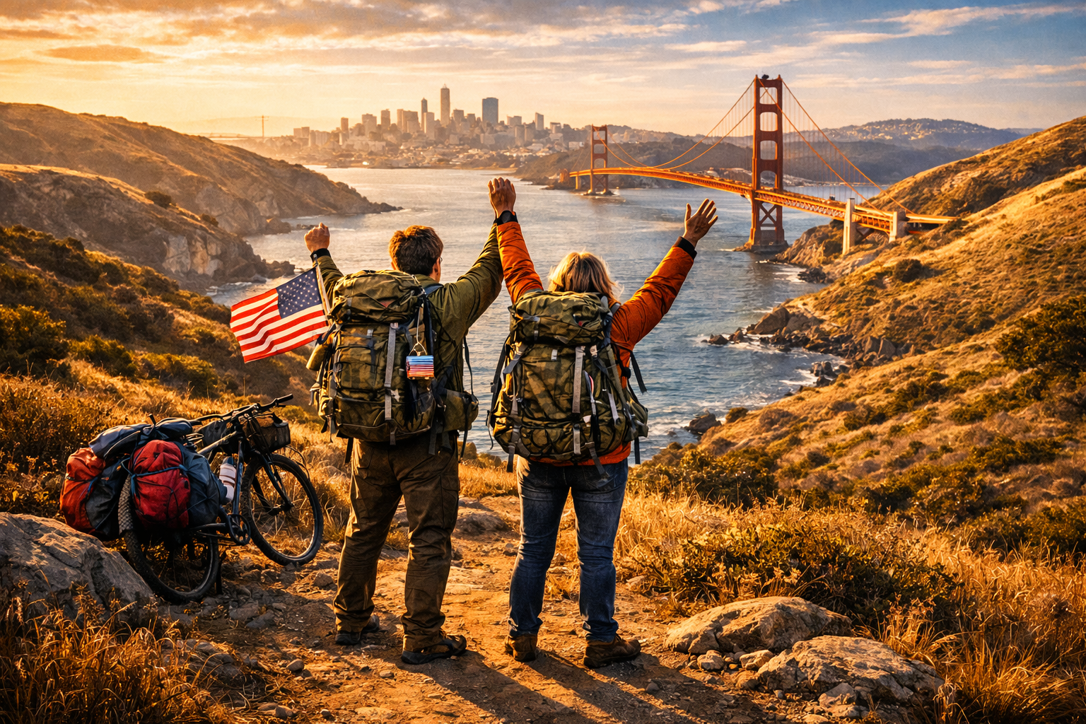 USA Coast-to-Coast finish imagery