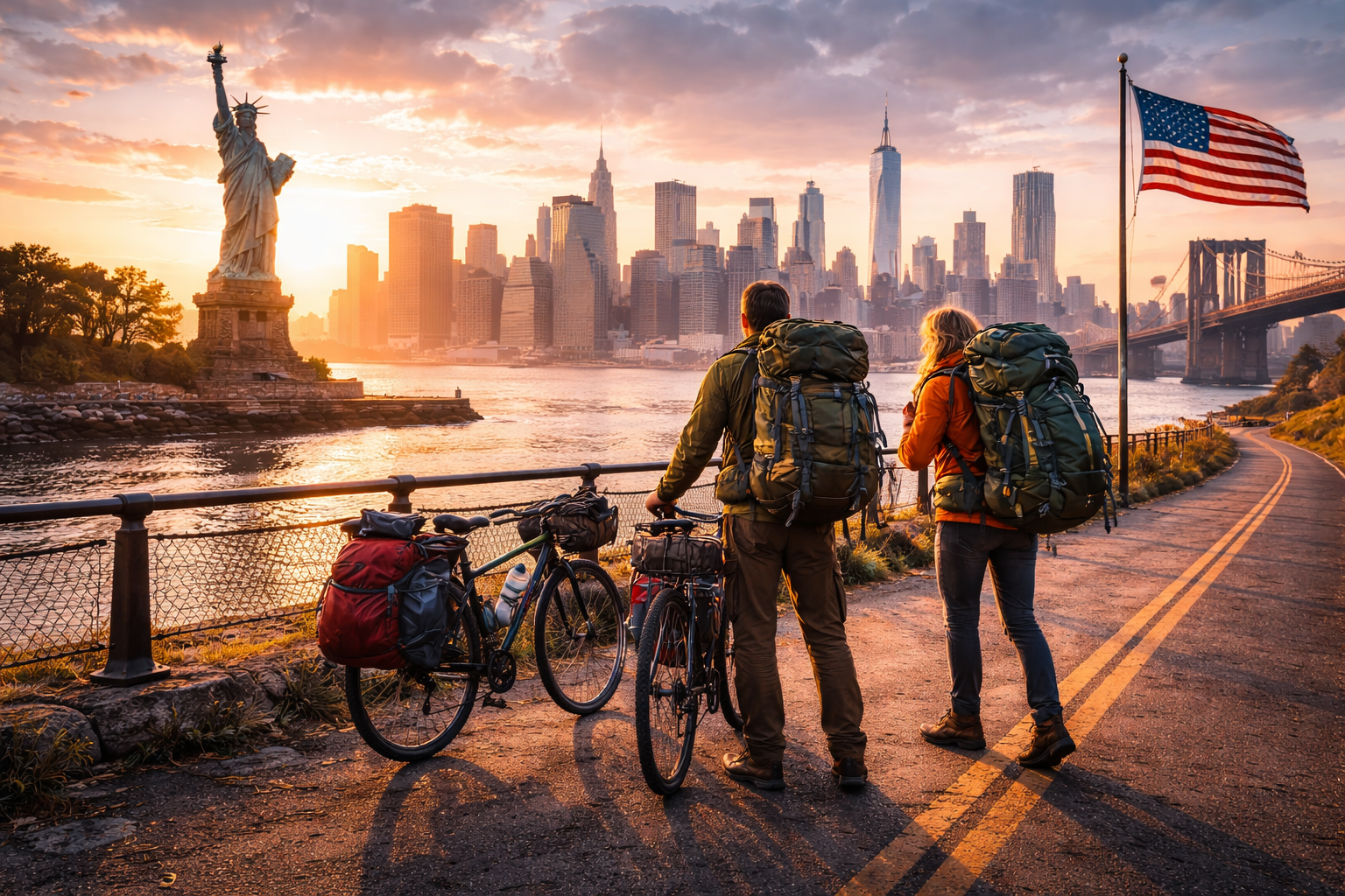 Starting point imagery for a USA coast-to-coast journey